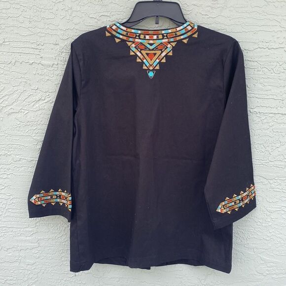 Vintage Bob Mackie Wearable Art  Top Dream Catcher Button Up NWT Sz M Y2K - Picture 11 of 11